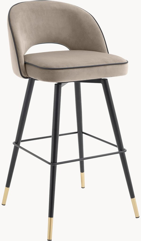 Fluwelen barstoelen Cliff, 2 stuks