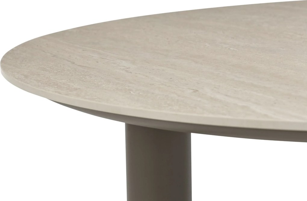 Dining Tuintafel rond 140 cm Taupe Trino