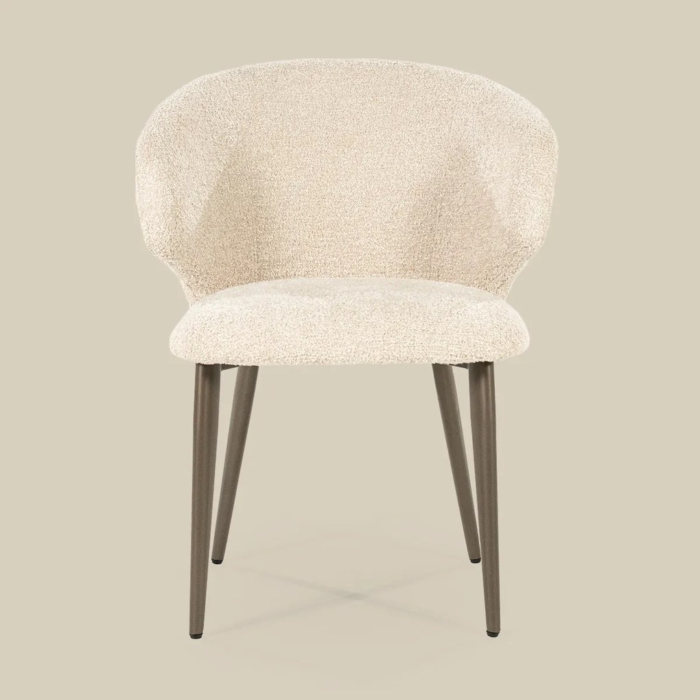 Eleonora Mateo Bruin Potige Eetstoel Beige
