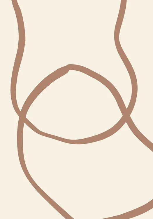 Ilustratie Abstract Lines Mocha 6, Pictufy Studio