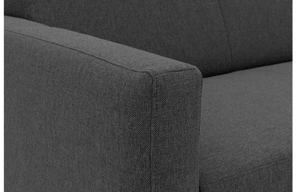 Goossens  Key West grijs, stof, 2-zits, modern design met ligelement rechts