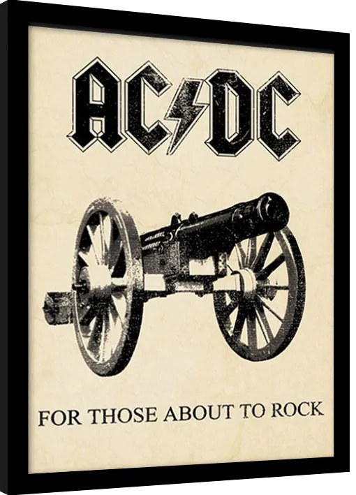 Ingelijste poster AC/DC - for those about to rock