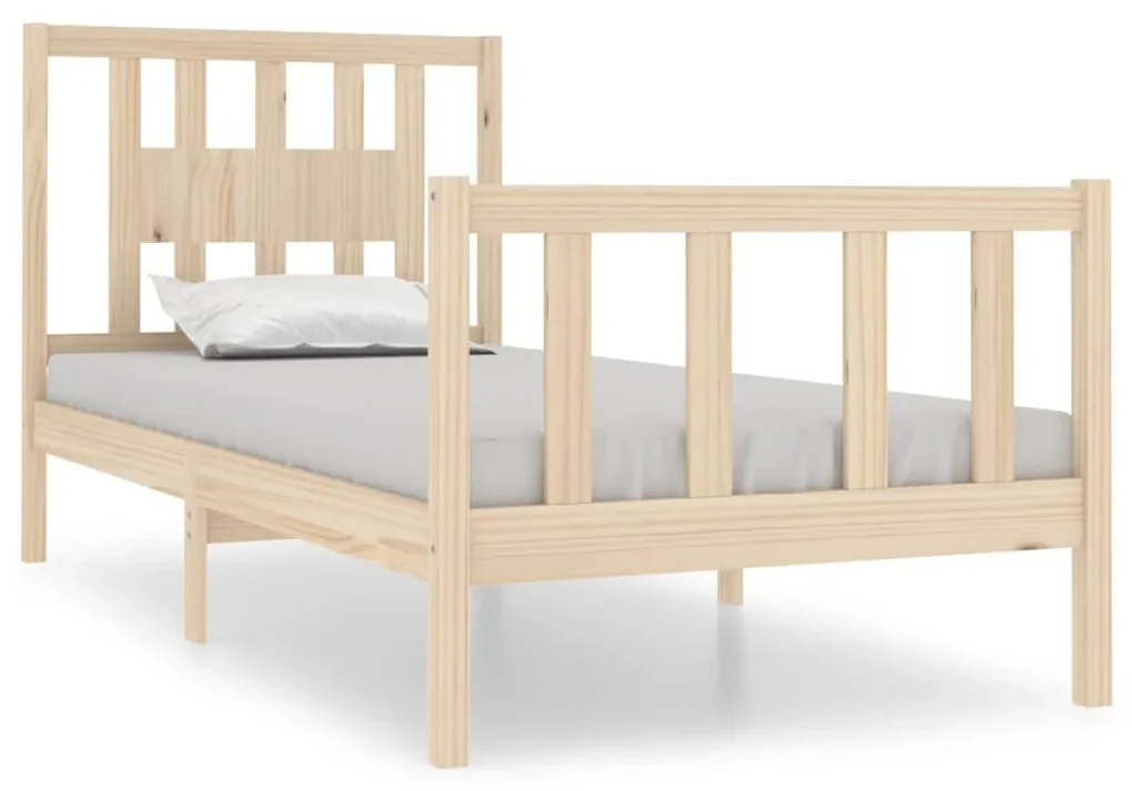 vidaXL Bedframe massief hout 75x190 cm 2FT6 Small Single