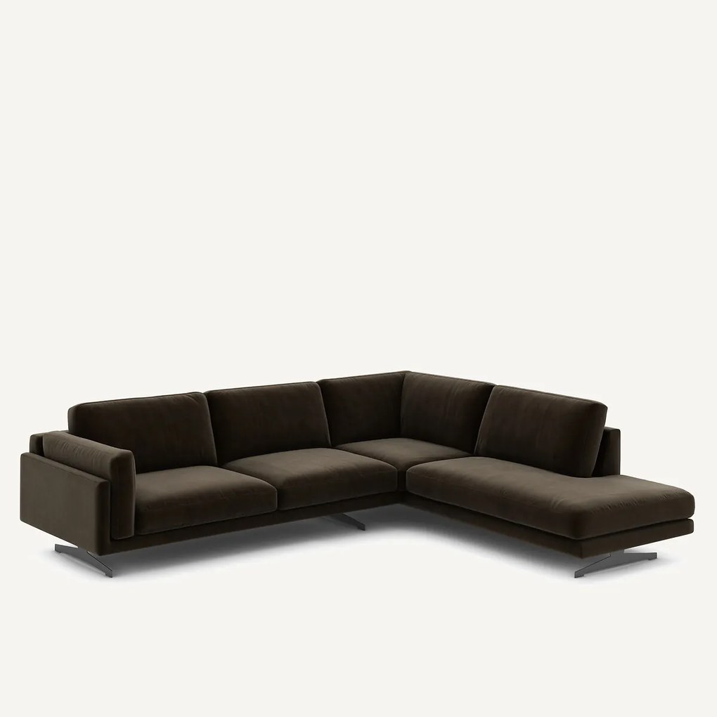 Hoekbank fluweel, César