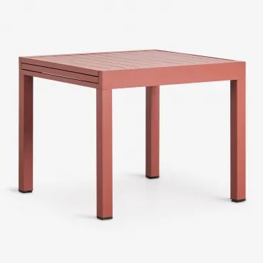Starmi Uitschuifbare Aluminium Tuintafel 90-180x90 Cm Terracota - Sklum