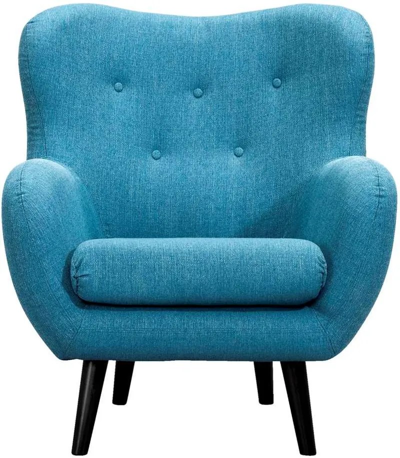 Fauteuil Viborg - stof - turquoise - Leen Bakker