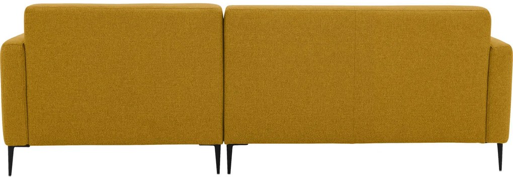 Goossens  Key West geel, stof, 2-zits, modern design