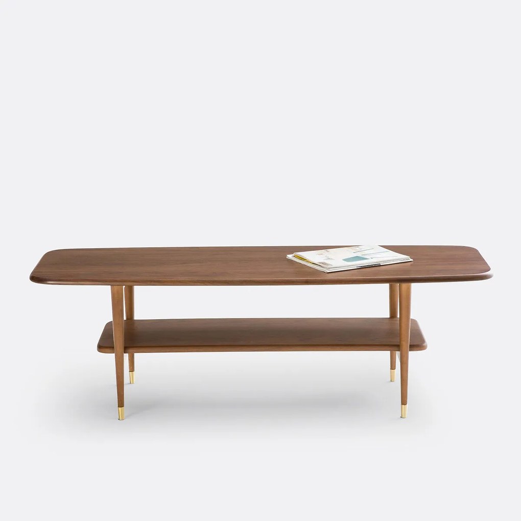 Vintage salontafel, notenfineer, Ronda