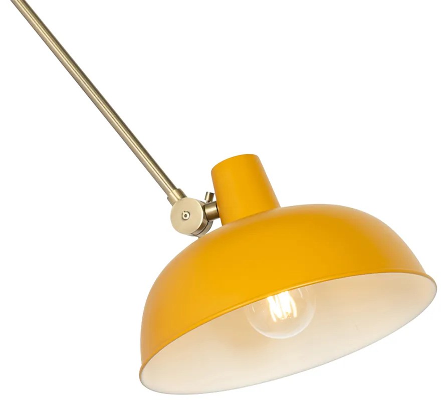 Smart wandlamp geel met brons incl. Wifi P45 - Milou