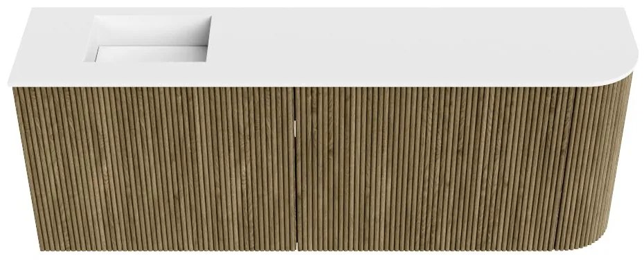 Mondiaz Joya 110cm toiletmeubel ronding rechts dusk met wastafel faye links 1 kraangat talc