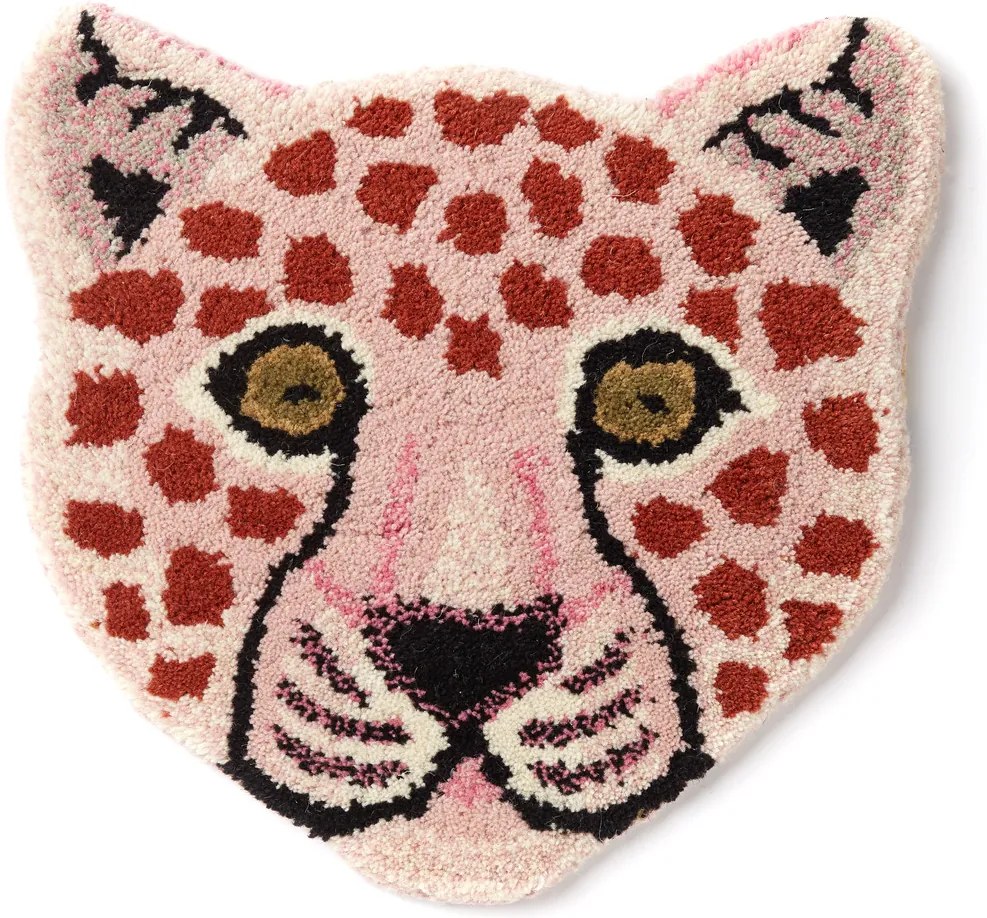 Doing Goods Loony Pink Leopard Head voetenkleed 364x 33 cm