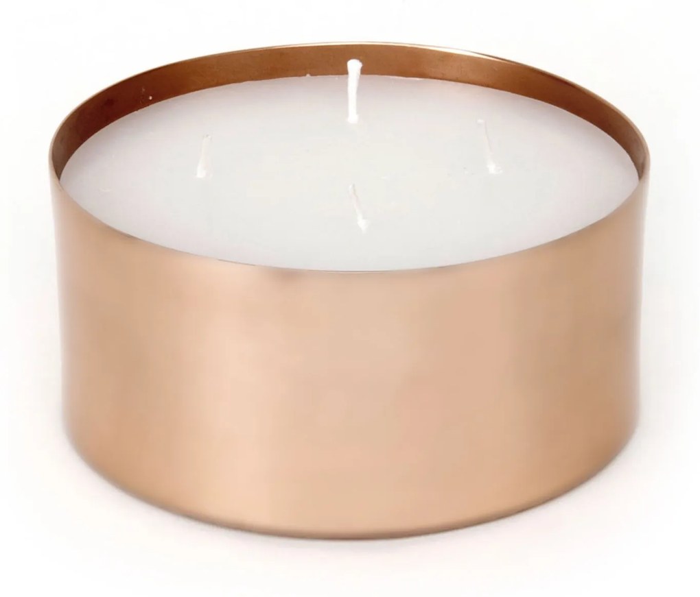 XLBoom | Kaars Fos large: ø16 cm x hoogte 8 cm koperkleurig kaarsen aluminium kaarsen & kandelaars decoratie | NADUVI outlet