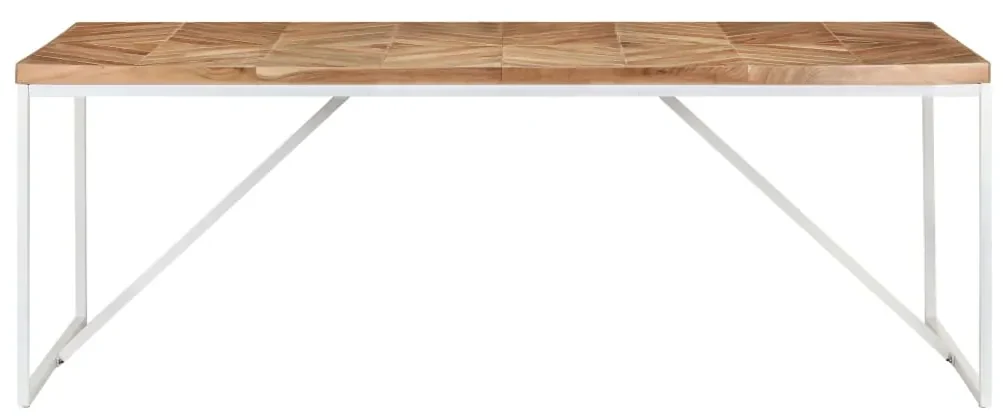 vidaXL Eettafel 200x90x76 cm massief acaciahout en mangohout