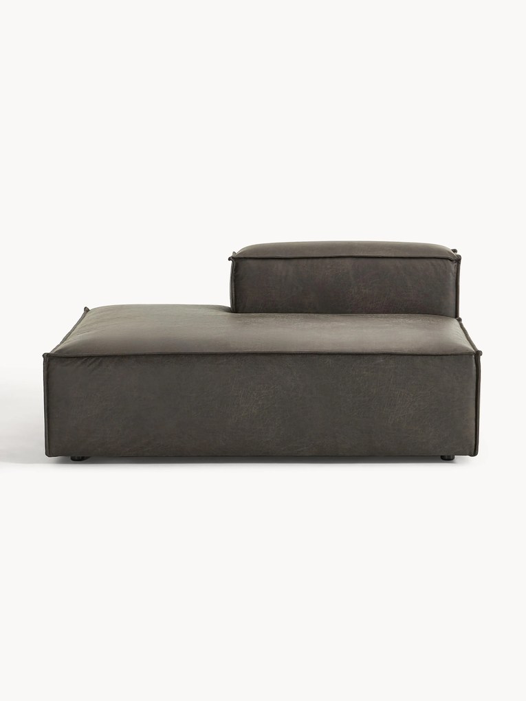 Leren chaise longue module Lennon