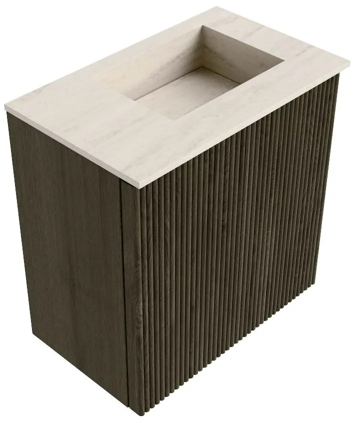 Mondiaz Joya DLux 40cm toiletmeubel shadow met wastafel faye rechts 1 kraangat meli