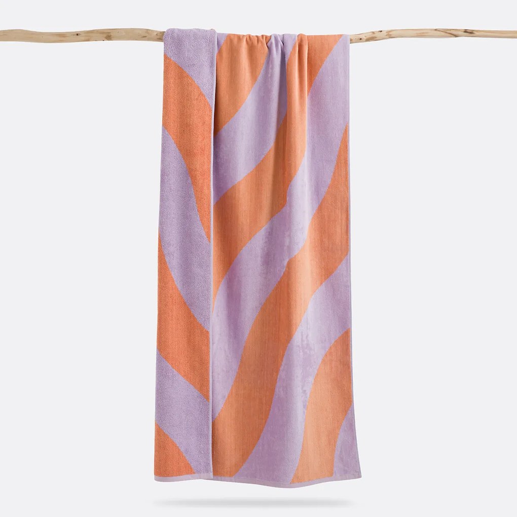 Strandlaken in fluwelen badstof, Scénario Vague