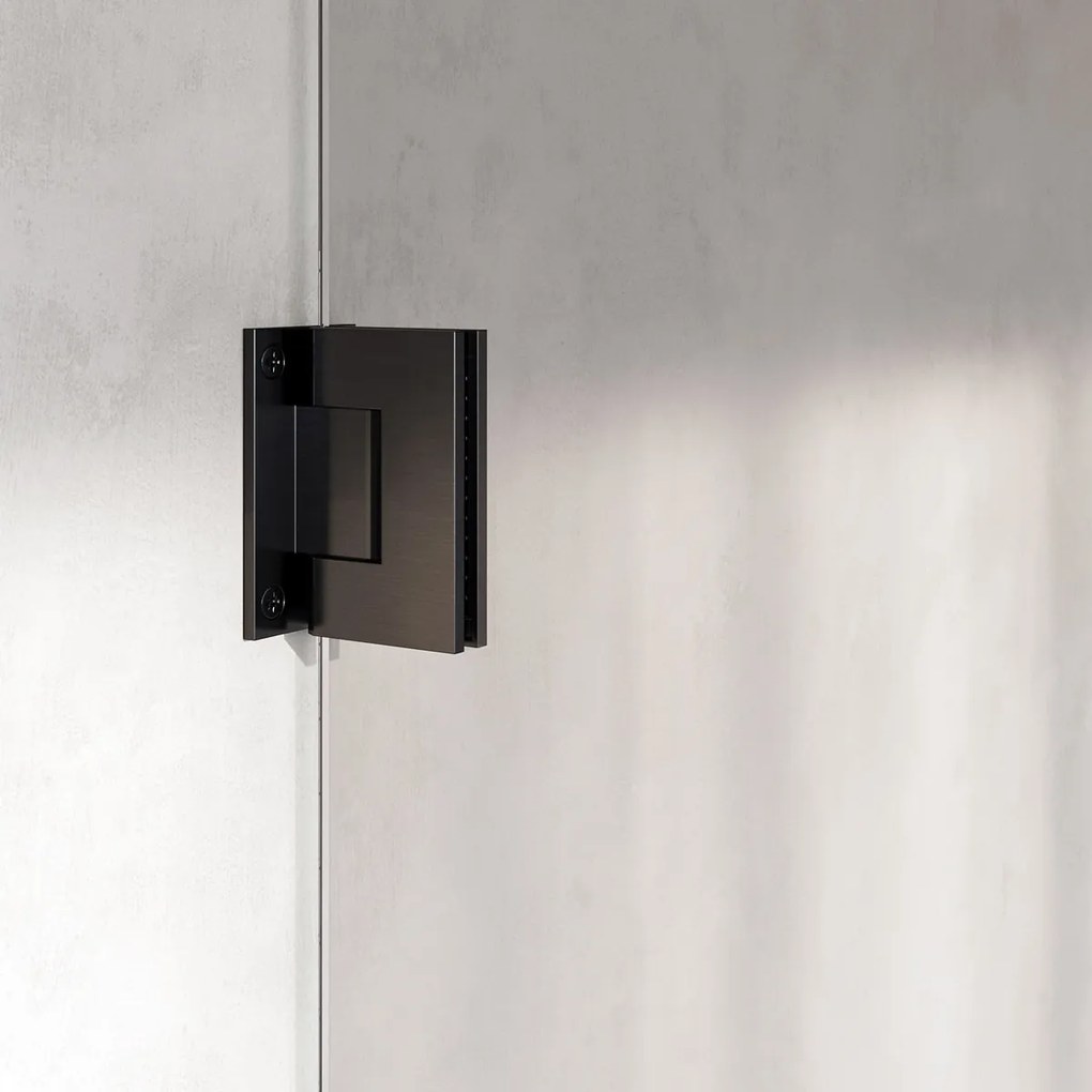 Brauer Void Carving profielloze nisdeur 120cm met draaideur 60cm aan muur gunmetal geborsteld PVD