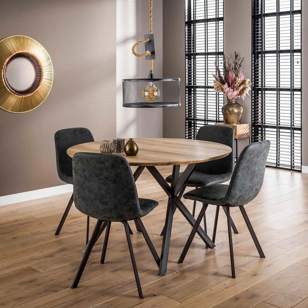 Industriele Hanglamp Grijs Met Touw