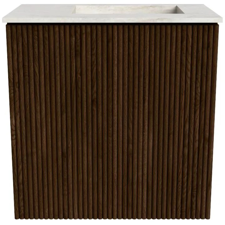 Mondiaz Joya DLux 40cm toiletmeubel walnut met wastafel faye rechts 1 kraangat ostra