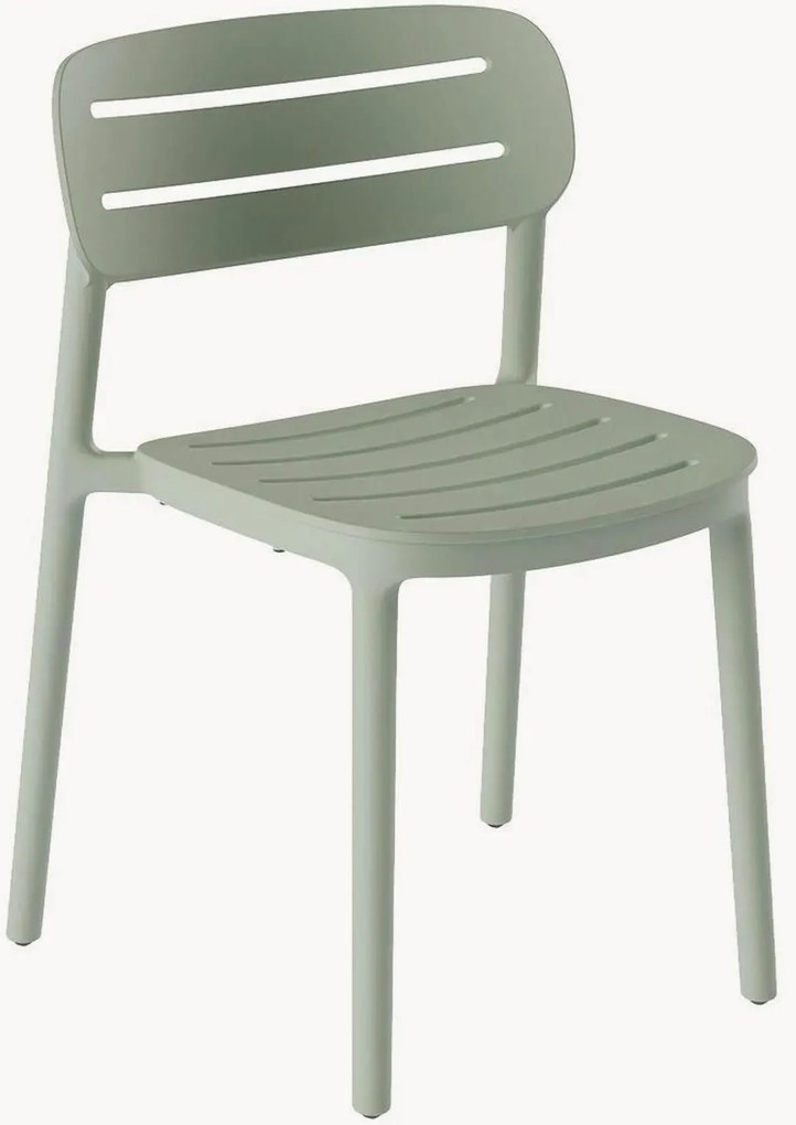 Set van 4 tuin stoelen Croisette, stapelbaar