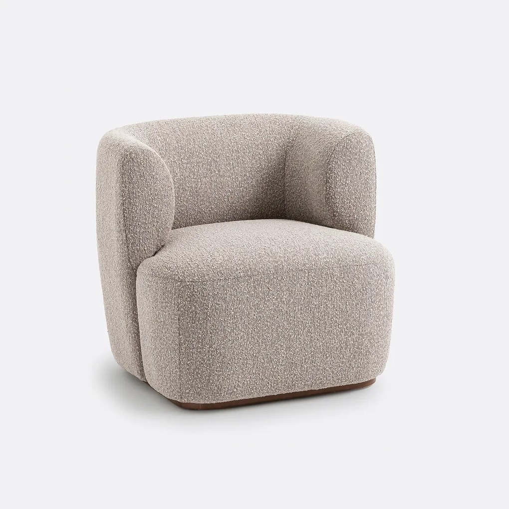 Fauteuil in bouclé stof, Nidou