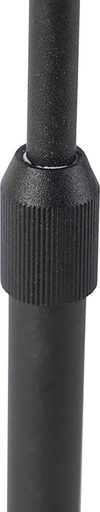 Tafellamp zwart verstelbaar met kap lichtbruin 35 cm - Parte