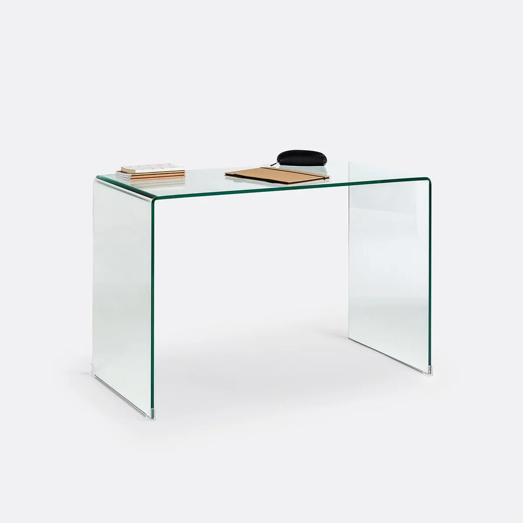 Consolebureau van gehard glas Joan