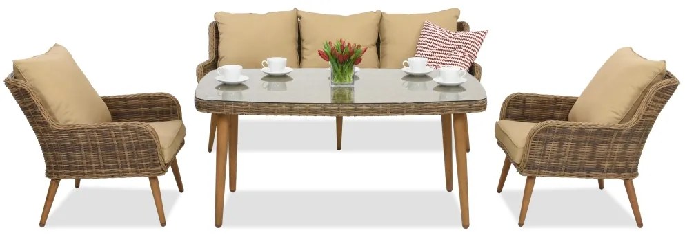 Bilbao Apetito 5 Garden Point tuinmeubelen bruin