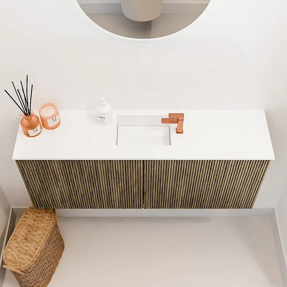 Mondiaz Joya 100cm toiletmeubel dusk met wastafel faye midden 1 kraangat talc