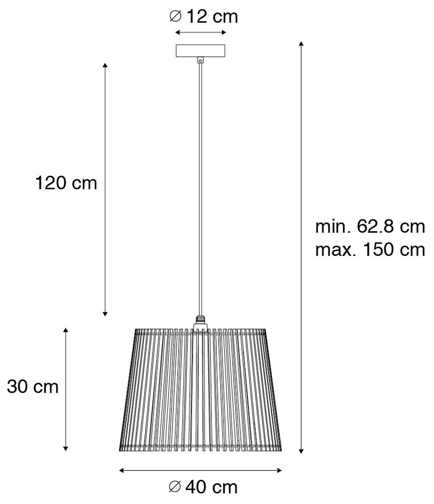Landelijke buiten hanglamp hout IP44 - Jayla