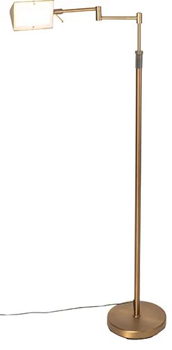 Design vloerlamp brons incl. LED met touch dimmer - Notia