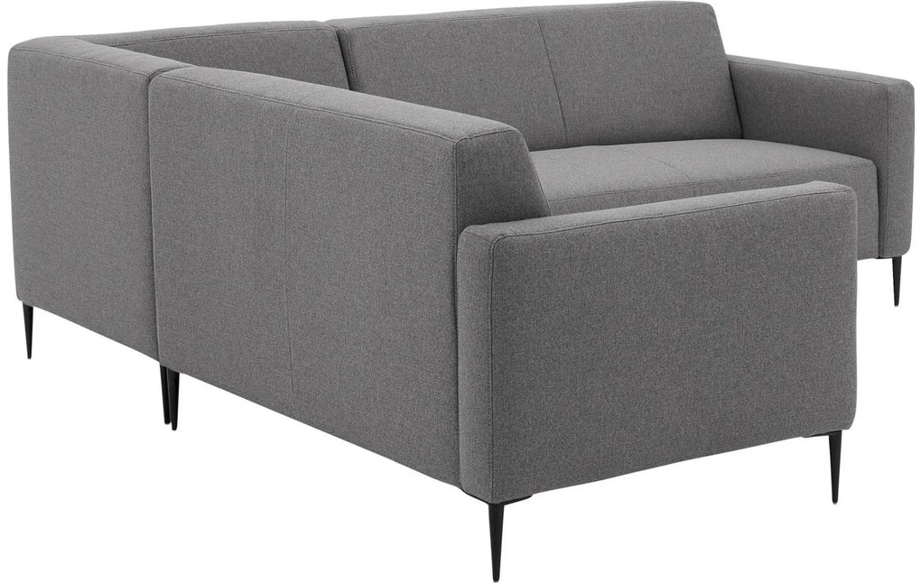 Goossens Key West grijs, stof, 2-zits, modern design