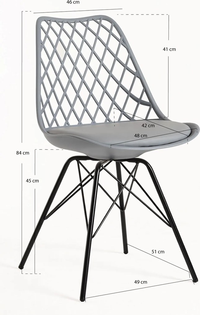 Pakket 4 Stoelen van Iron Mima