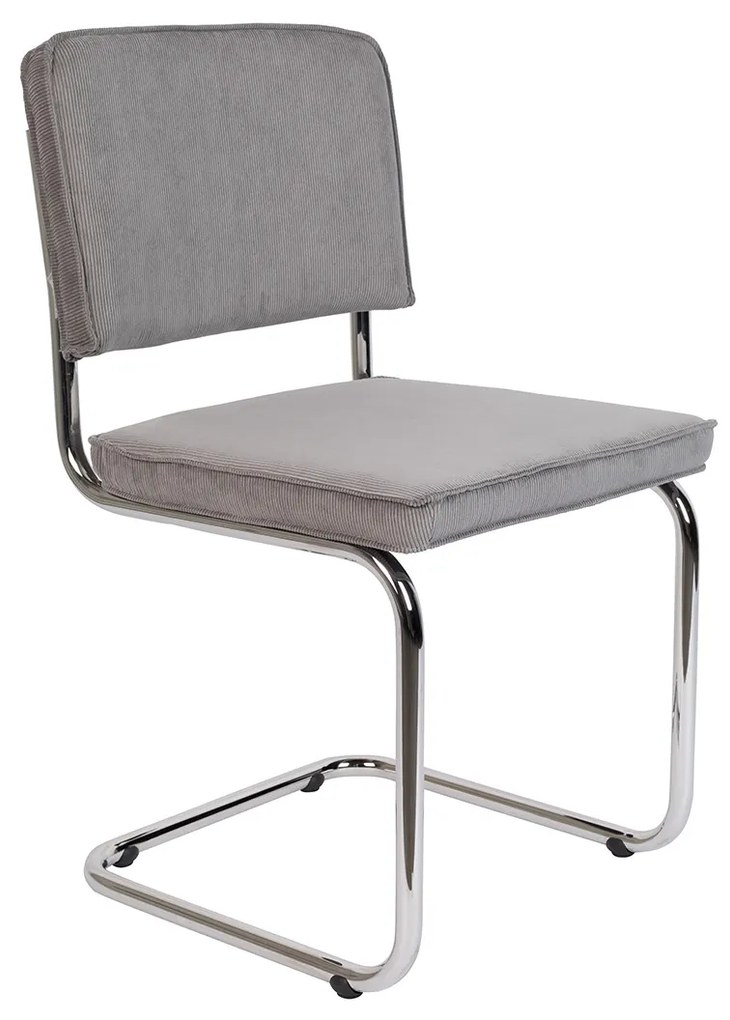 Zuiver Ridge Rib Eetkamerstoel Rib Retro Lichtgrijs