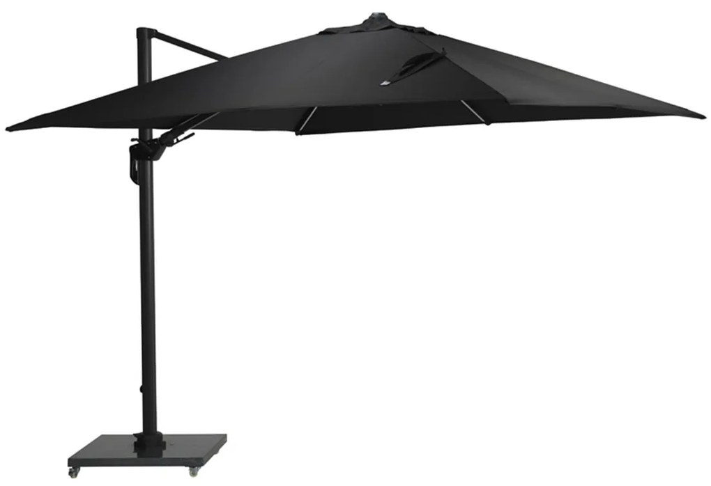 Garden Impressions Hawaii Lumen LED zweefparasol 300x300 -donker grijs - zwart