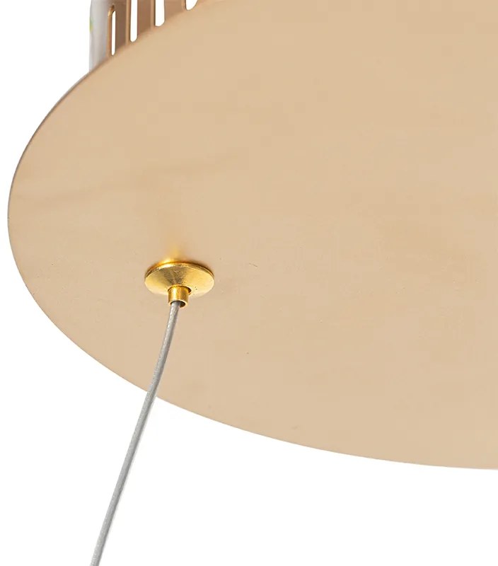 Design hanglamp goud 80 cm incl. LED 3-staps dimbaar - Anello