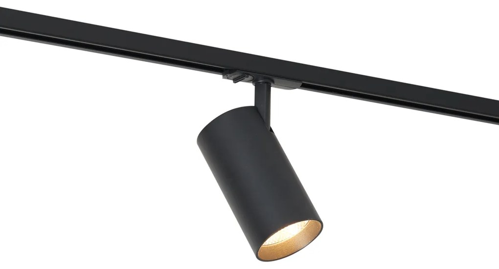 LED Modern railsysteem met 5 Spot / Opbouwspot / Plafondspots zwart 1-fase - Iconic Mark Modern rond Binnenverlichting Lamp