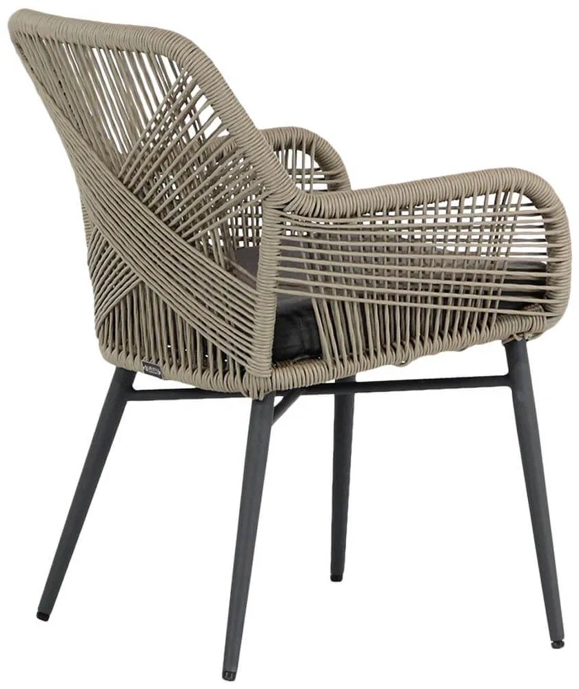 Bistroset 2 personen 70 cm Aluminium/wicker Taupe Lifestyle Garden Furniture Advance/Como