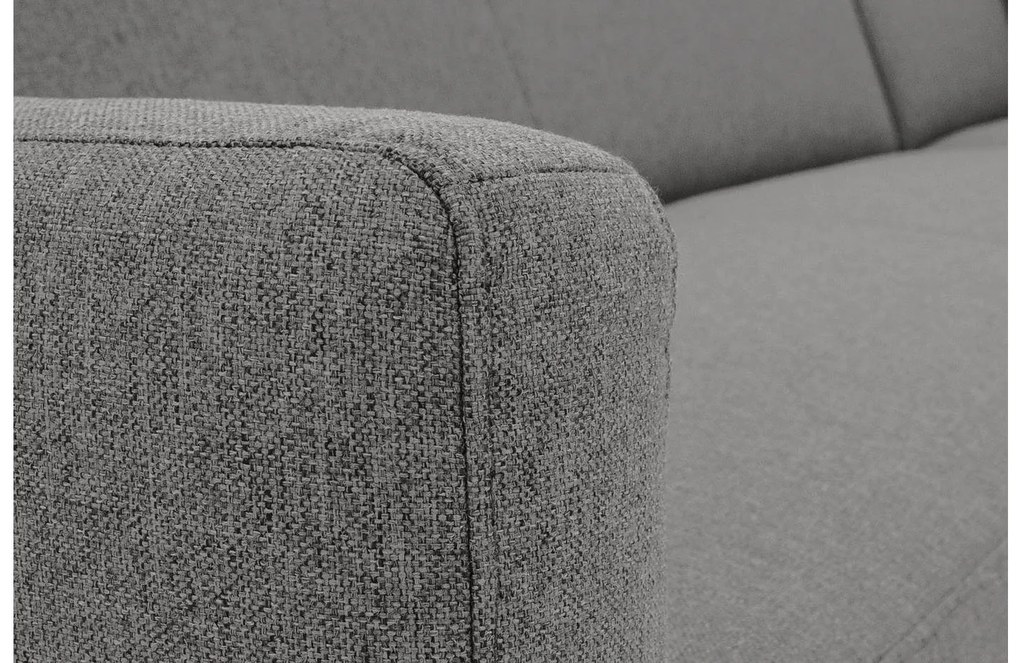 Goossens  Key West grijs, stof, 2-zits, modern design met ligelement rechts