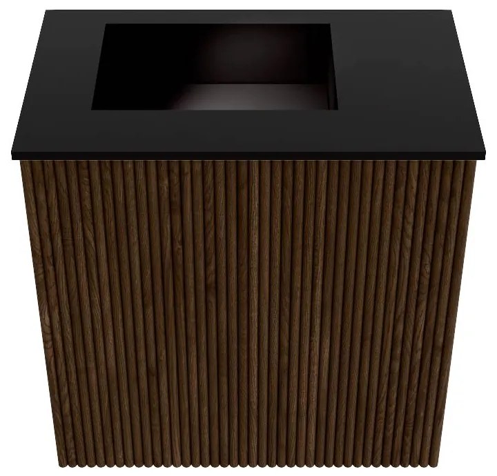 Mondiaz Joya 40cm toiletmeubel walnut met wastafel faye links zonder kraangat urban