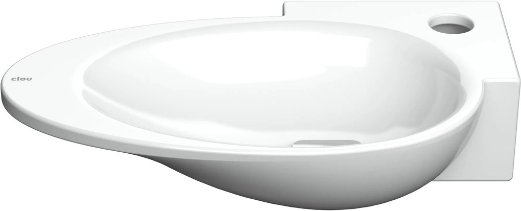 Clou First Fontein met kraangat 38,8x24,6x9 cm Wit
