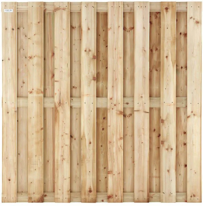 Schutting vuren Timber recht 15L rvs groen geïmpregneerd (180 x 180 cm) schermdikte 4,7 cm
