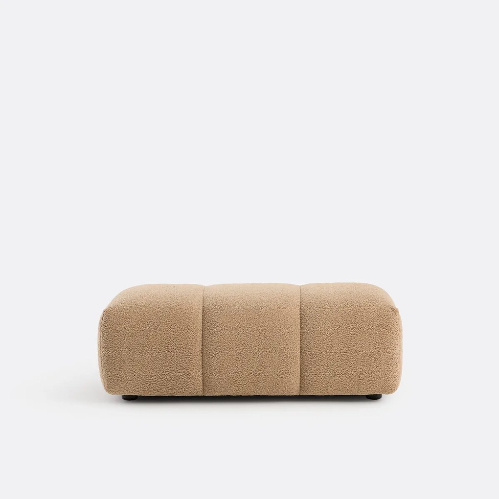 XL poef, dikke bouclé stof, L109 cm, Nuria
