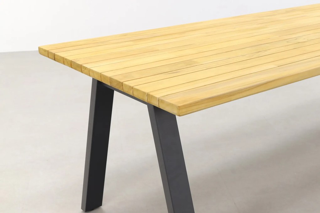 Jasmine/Taste Ambassador 6-persoons dining tuinset 240x100 cm. - Black/Naturel mix OP=OP