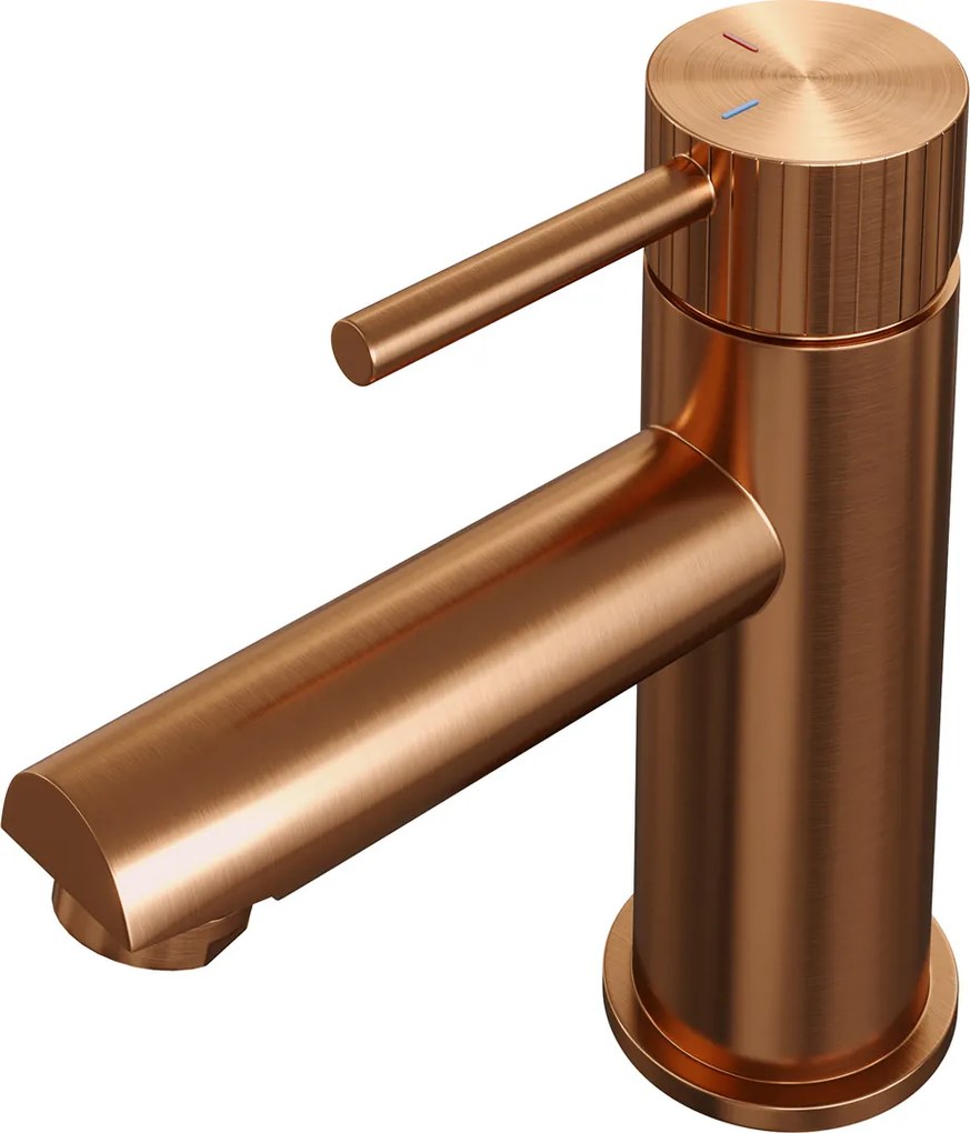 Brauer Stripe wastafelkraan model A met ColdStart koper geborsteld PVD