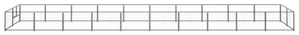 vidaXL Hondenkennel 20 m² staal zwart