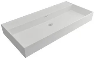 Plieger Kansas badmeubel 100cm met mat witte wastafel zonder kraangat wit mat