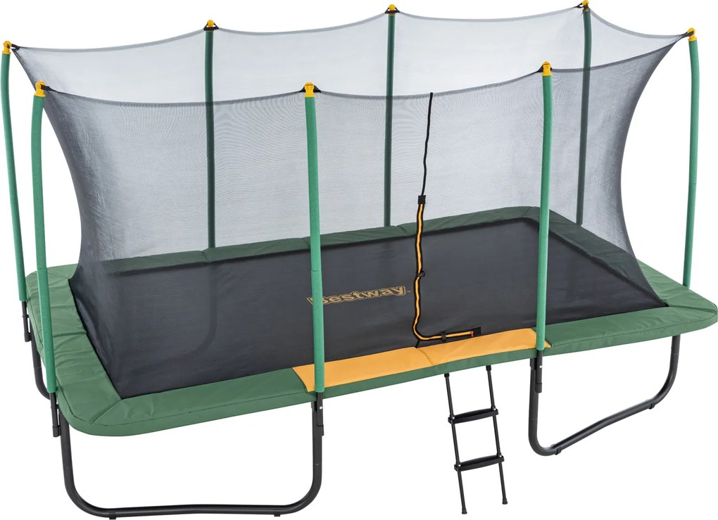 Bestway Xtreme Air Productserie Trampoline - 4,57m x 2,74m x 2,83m - Donkergroen - Inclusief Ladder