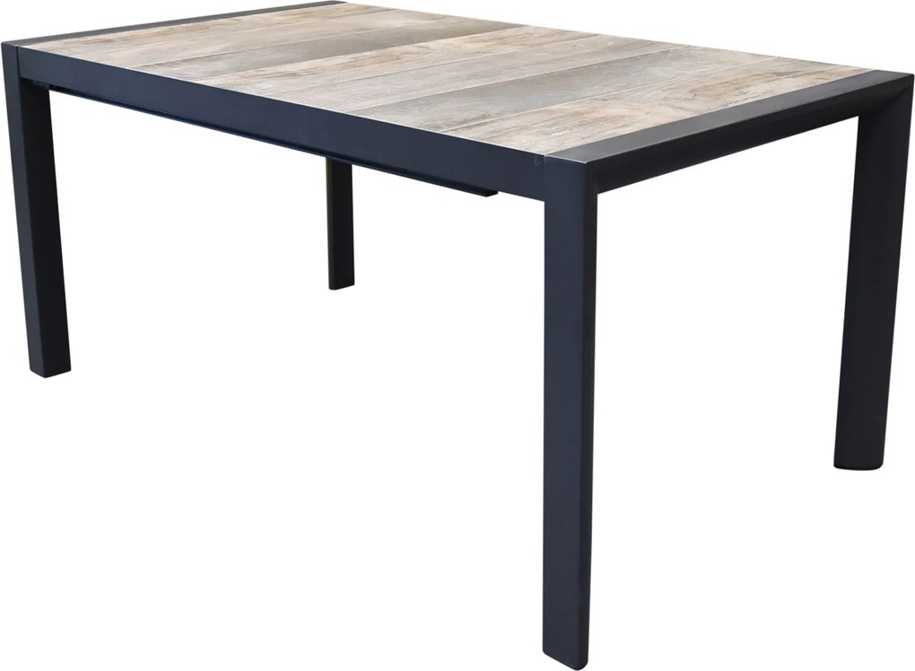 Anvaya dining tuintafel 154-214x90 xH74 cm uitschuifbaar aluminium antraciet