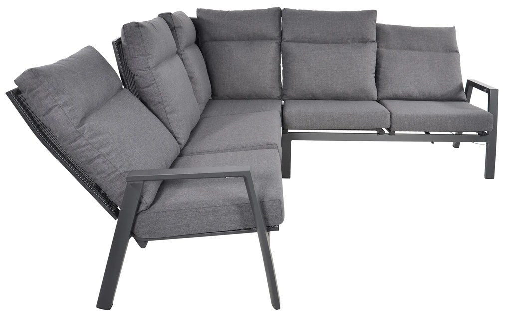 Lesli Living  Hoek Loungeset - Ohio - Antraciet - Aluminium - Lesli Living